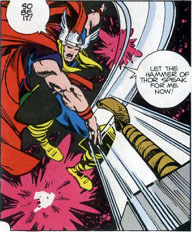 Thor panel lettered by John Workman