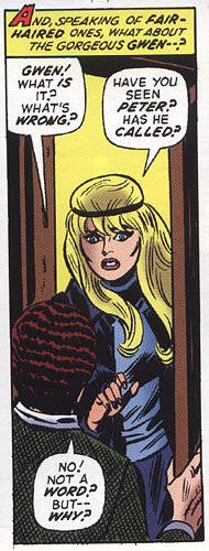 comic book panel lettered by Artie Simek