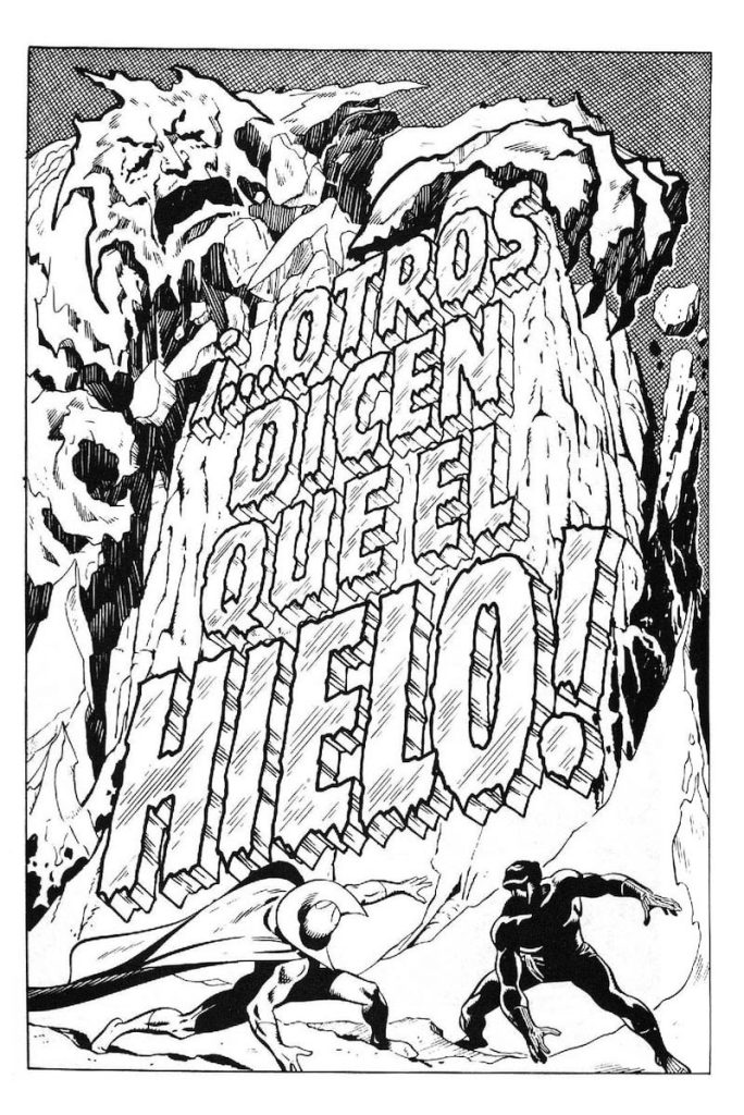 Ferran Delgado hand lettered comics translation of an Avengers page