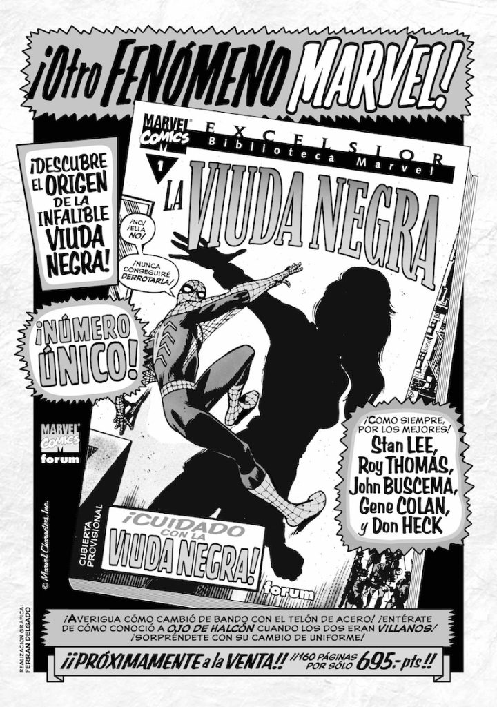 Ferran Delgado hand lettered comics translation of a Marvel House Ad