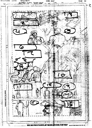 fax of page with numbered lettering indications
