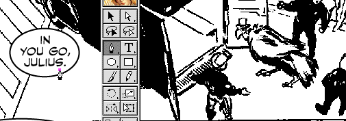 creating word balloon tail, step 1